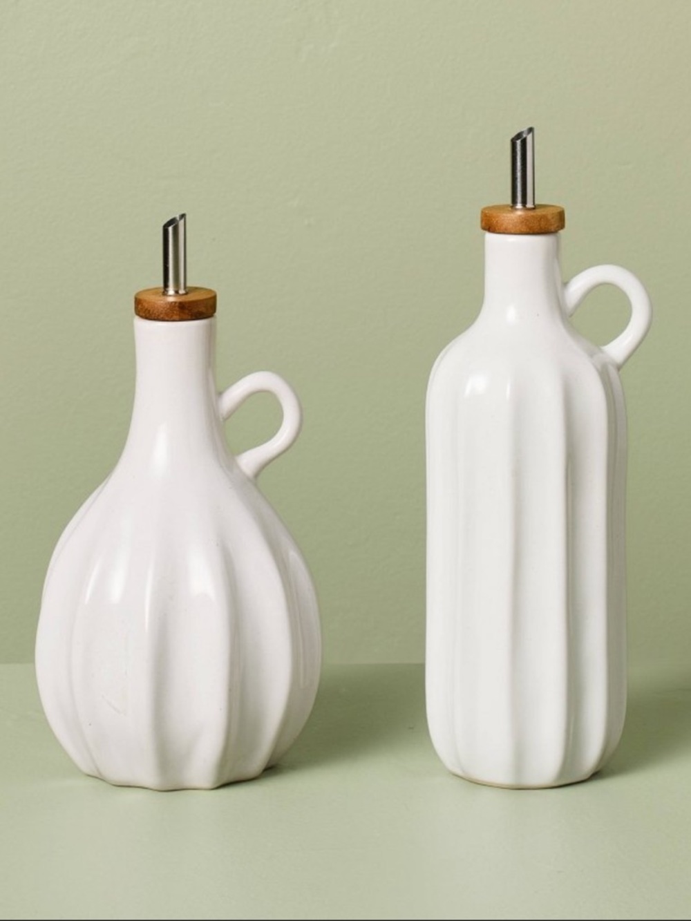 Stoneware Oil & Vinegar Set Hearth & Hand™ with Magnolia 15.5 fl oz & 12.5 fl oz